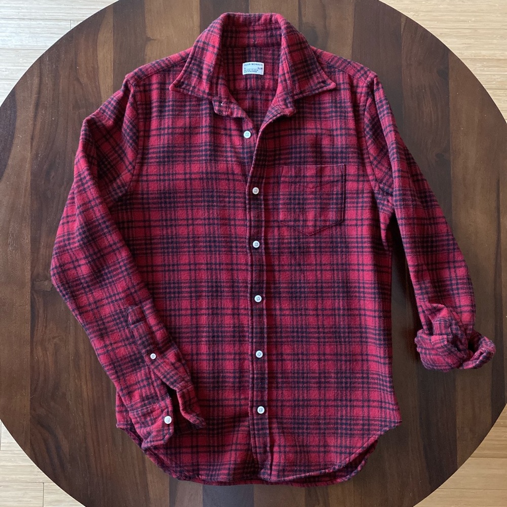Club Monaco Red Plaid Flannel